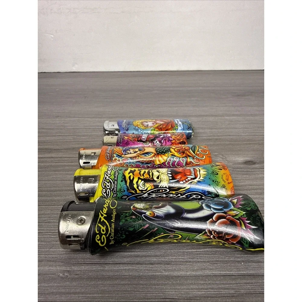 Vintage Ed Hardy Lot Of 5 2 Jumbo 2 SmallLighter Bottle Opener Y2K Tattoo Design